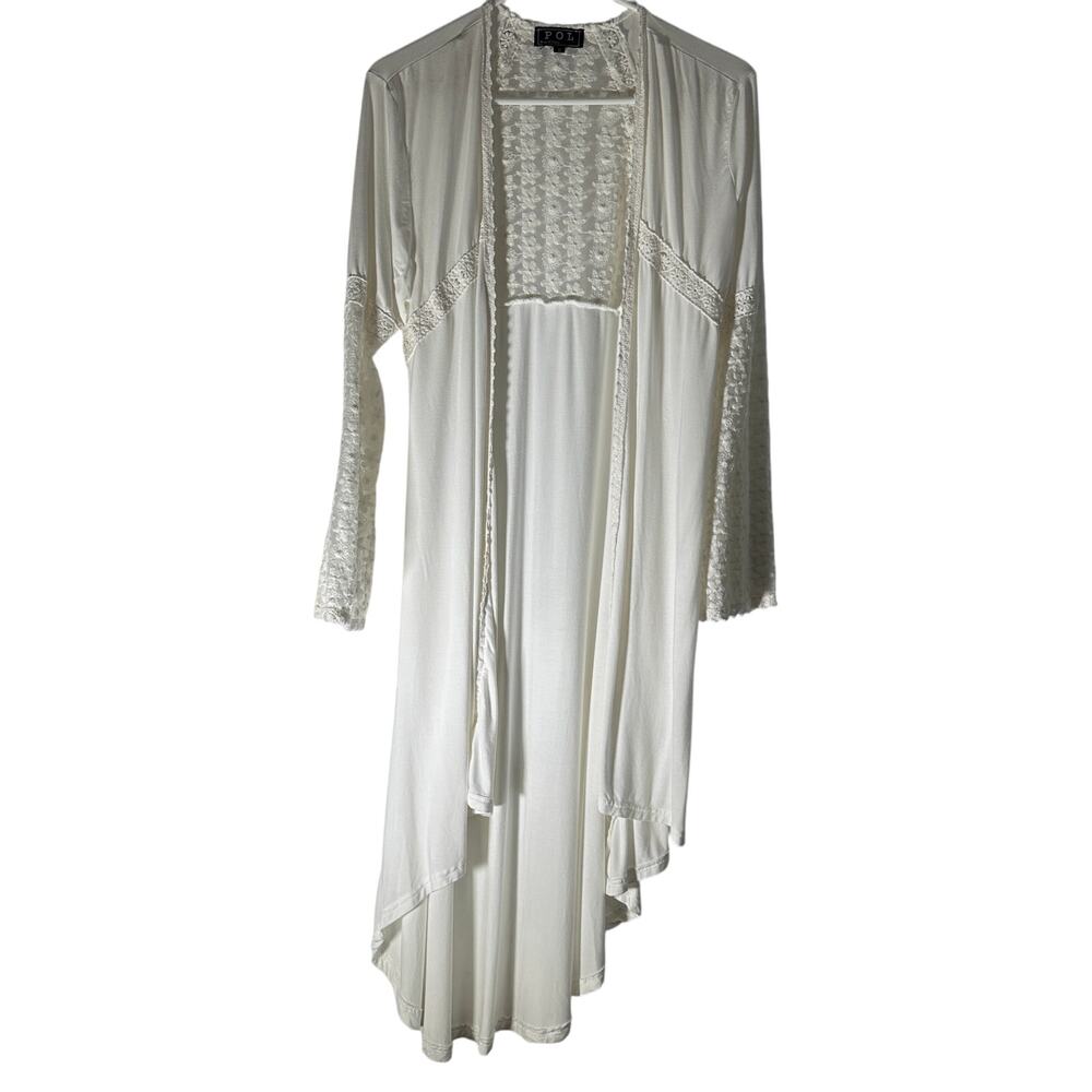 POL Boho Duster Cardigan – White – Size S